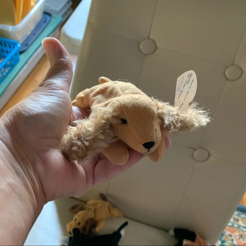 4 Teenie Beanie Baby Dogs & Cats